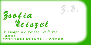 zsofia meiszel business card